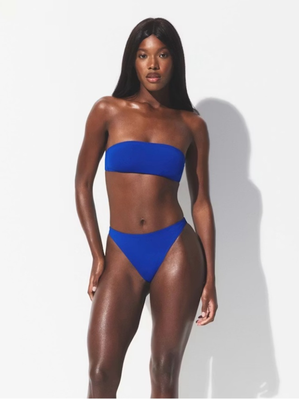 SKIMS ICONIC SWIM MICRO BANDEAU BIKINI TOP | COBALT
